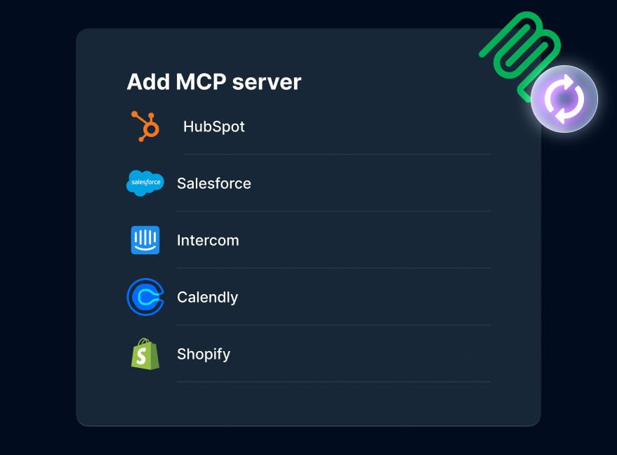 Connect the agent to your business tools image