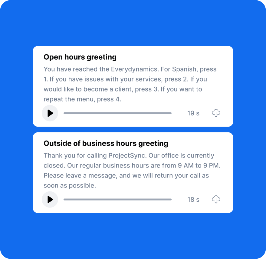 Open hours greeting