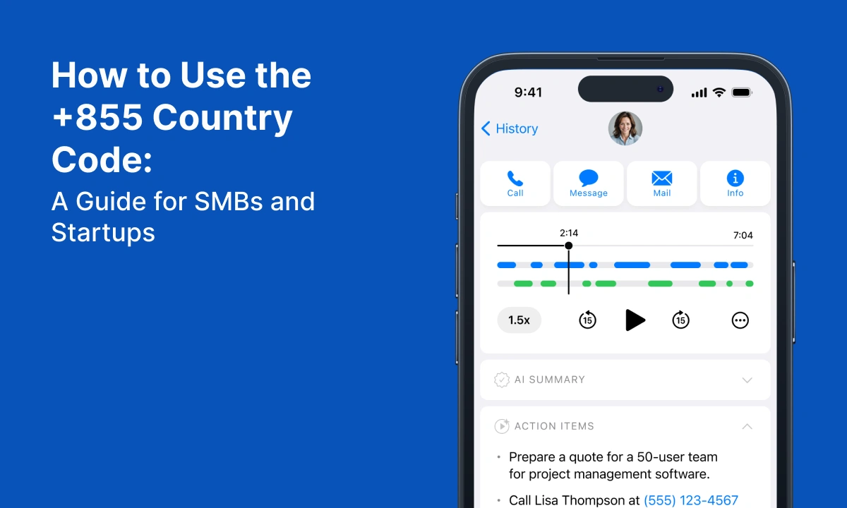 how to use +855 country code